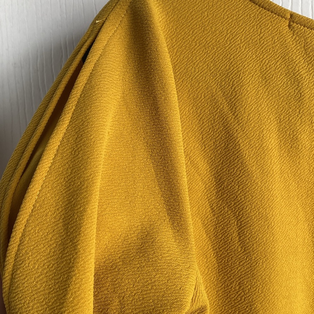 Green Envelope Mustard Yellow Women’s Blouse - Picture 5 of 8